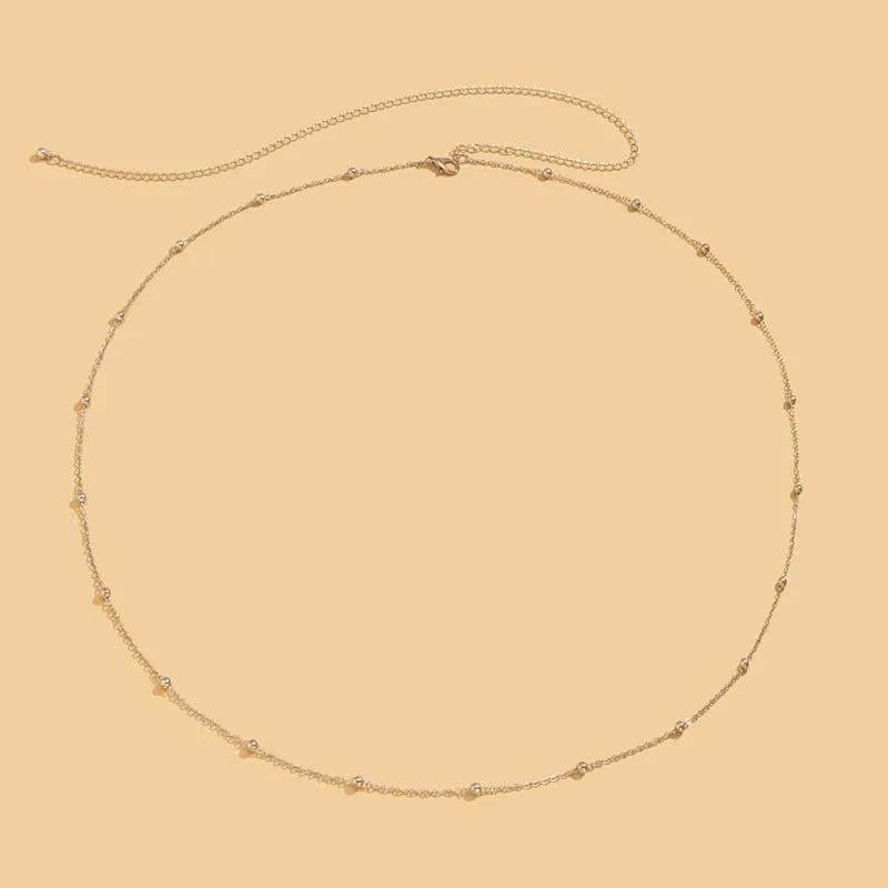 Double Layer Beaded Waist Chain