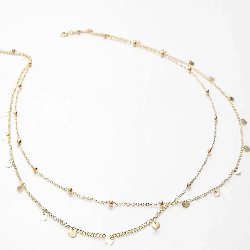 Double Layer Beaded Waist Chain