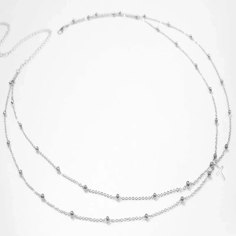 Double Layer Beaded Waist Chain