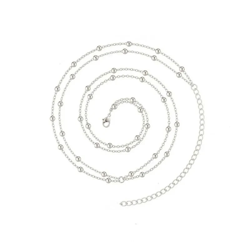 Double Layer Beaded Waist Chain